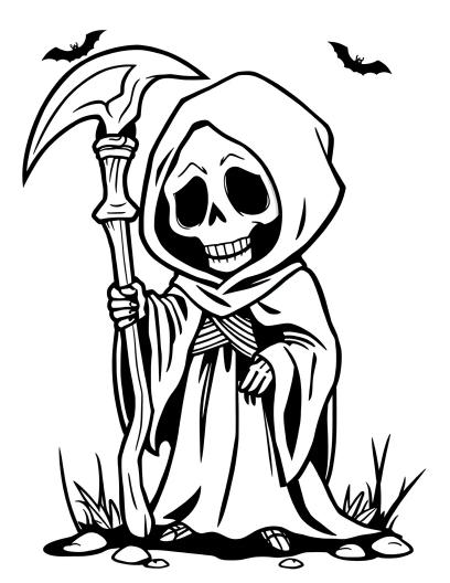 Reaper coloring page